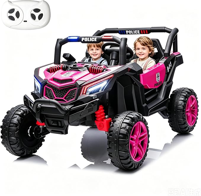 4WD UTV 24V Ride On Toys for Big Kids Ride On 2 Seater Ride On Toys Kids | 2 Seater Ride On Car for Kids Side-by-Side UTV Electric Cars for Kids Electric Ride Car Ride On Toys for Kids 4-8