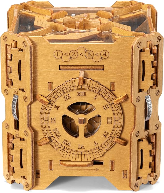 Puzzle Potato Tesla Box - Electronic Puzzle Box - Escape Room Game in a Box - Brain Teaser - 3D Wooden Puzzle for Adults - Money Puzzle Box for Cash Gift - Birthday GiftBox MoneyBox