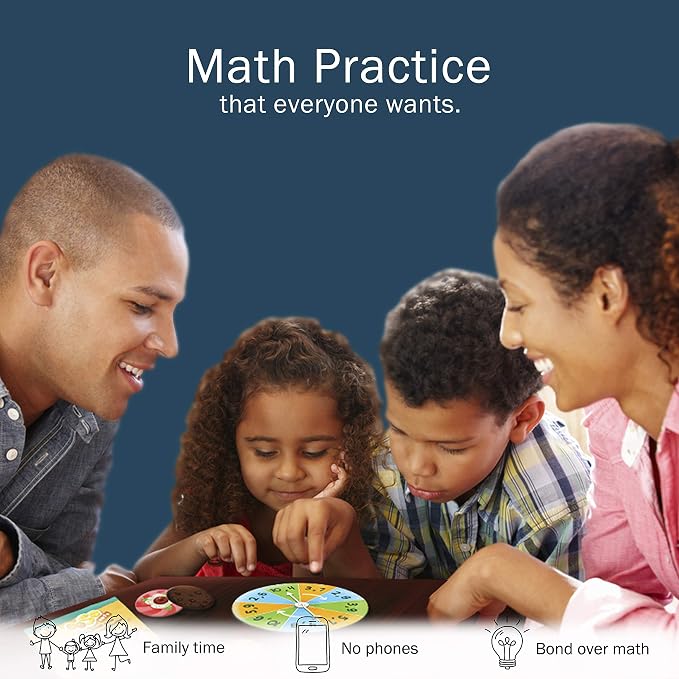 Multiplication and Division Game - Fun Math Board Game, Easy Start STEM Toy, Educational Gift for Kids (Girls & Boys), Homeschoolers, Grade 1 and Up (Say Cheese Cafe)