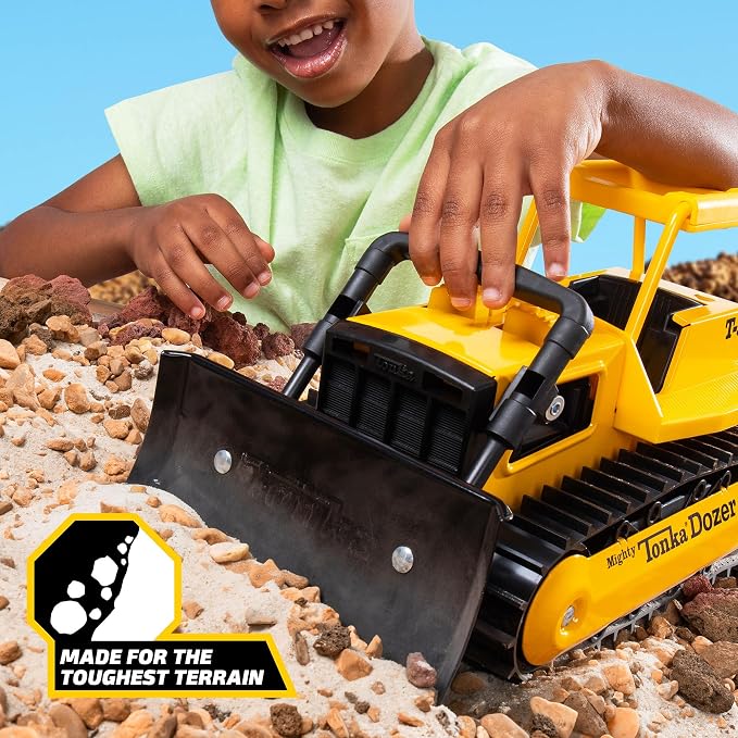 Tonka Retro Collector's Edition - Made with 2X More Steel, Kids Construction Toy, Metal Truck, Toy Truck for Boys and Girls, Kids, Toddlers, Ages 3+, Bulldozer - Amazon Exclusive