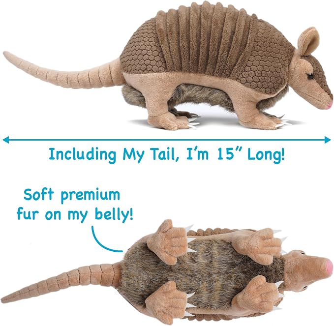 TigerHart Mike The Armadillo - 9 Inch (Tail Measurement not Included!) Stuffed Animal Plush