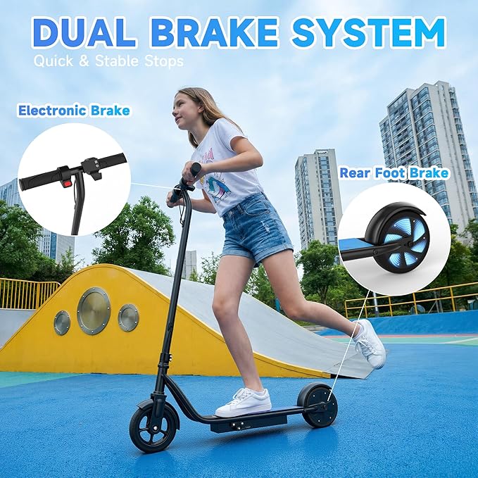Electric Scooter for Adults, Teens & Big Kids, 350W-500W Motor, 10Mph-21 MPH & 10-28 Miles Max Range, 6.5 to 10 inch Tires, Portable Lightweight E-Scooter