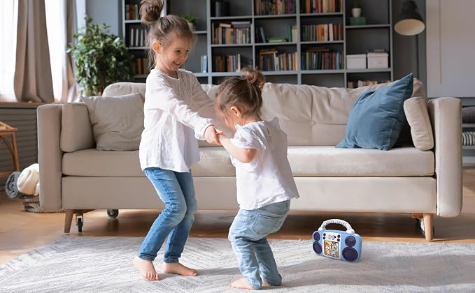 eKids Bluey Toy Music Player, Toddler Toy with Built-in Music and Lights (Bluey)