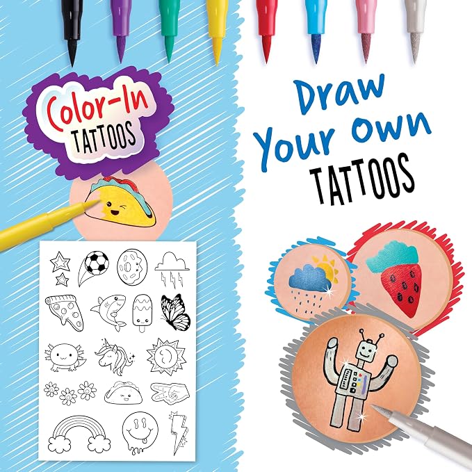 Creativity for Kids Tattoo Designer Studio: Create 50+ DIY Temporary Tattoos, Toys and Gifts for Girls and Boys, Arts and Crafts Activities for Kids (Ages 6+)
