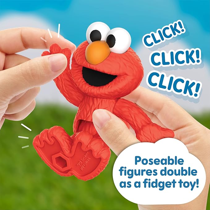 Sesame Street Neighborhood Friends, 7-piece Poseable Figurines, Kids Toys for Ages 2 Up by Just Play