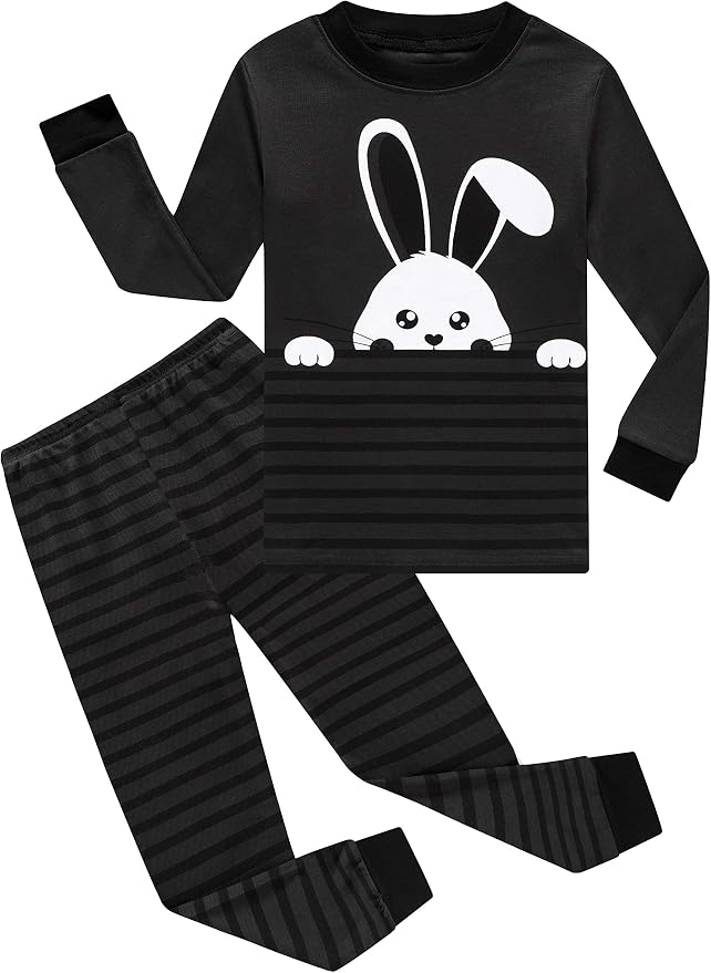 Family Feeling Kids & Toddler Boys Pajamas 2 Piece Pjs Set 100% Cotton Sleepwear