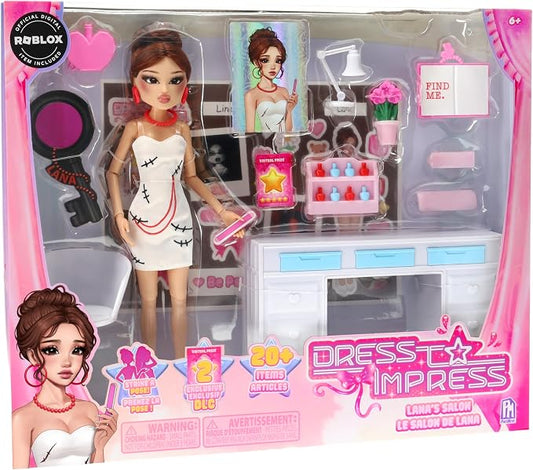 Dress To Impress — Lana Deluxe Fashion Doll Set — Series 1 Wave 1 — 11.5-Inch Tall Doll — Doll Playset, Accessories, Collector Card — Includes DLC Codes — Officially Licensed Set by PhatMojo