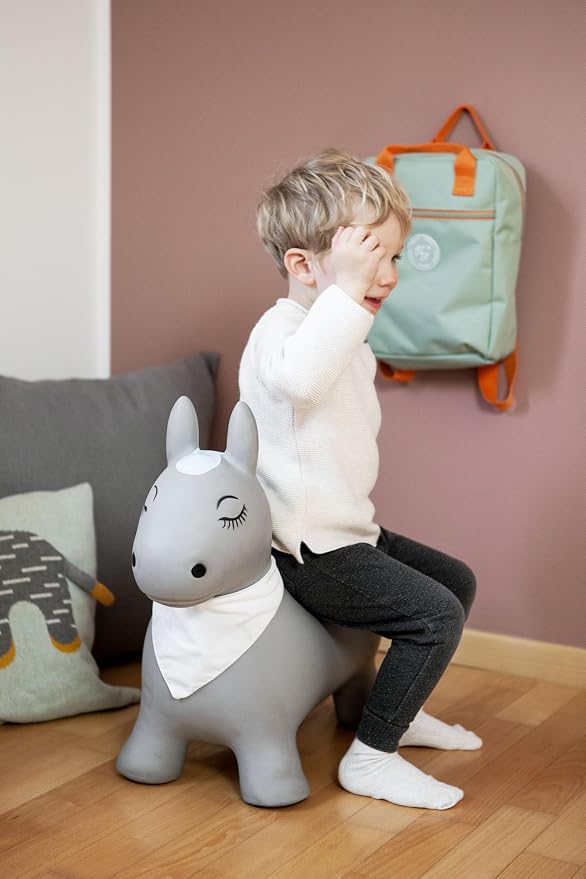 Kindsgut Bouncy Animal Hopper – Inflatable Bouncing Ride-On Toy for Kids & Toddlers Age 2+, Designed in Germany, Indoor & Outdoor, Pony