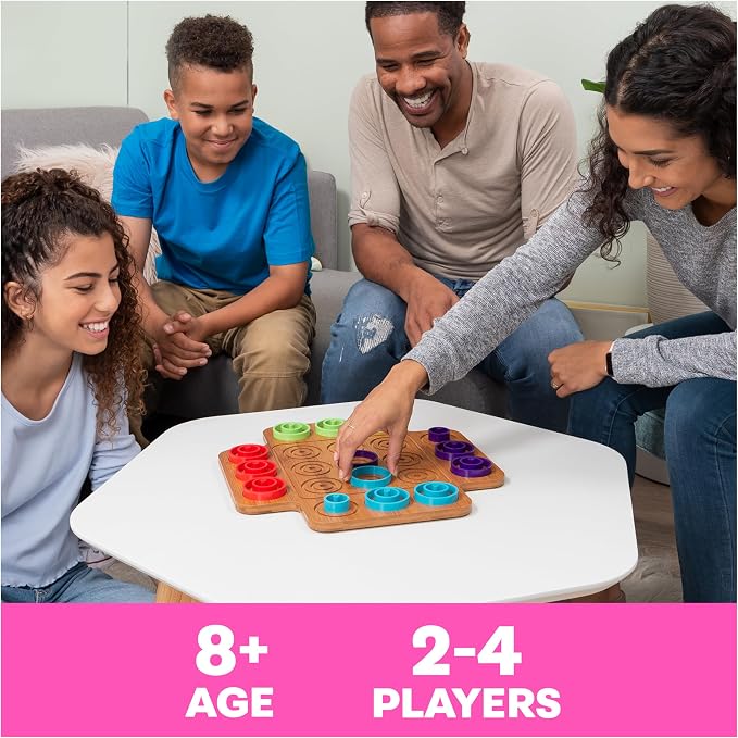 Spin Master Games, Otrio Wood Strategy Game, Interactive Puzzle Game, STEM Activity, 2 Players, for Ages 8 &Up