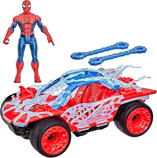Marvel Studios Spider-Man: Brand New Day ActionVerse Stretch & Blast Buggy, 4.5-Inch Action Figure & Vehicle Toy Set, Super Hero Toys , Ages 4+