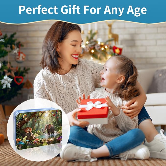 100 Pieces Puzzles for Kids Ages 4-8, Elephant Educational Kids 100 Piece Puzzle, Children Jigsaw Puzzles Kids Puzzles, Educational Learning Puzzle Toys for Girls and Boys