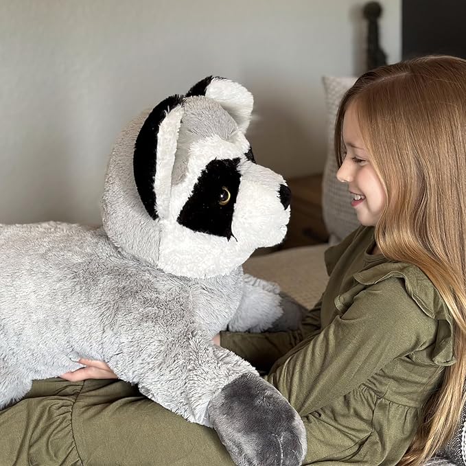 BENINY Giant Raccoon Stuffed Animal 30" - Oversized Raccoon Plush Pillow - Fluffy Big Stuffed Racoon Toy Birthday Gifts for Kids - Sweet Companion