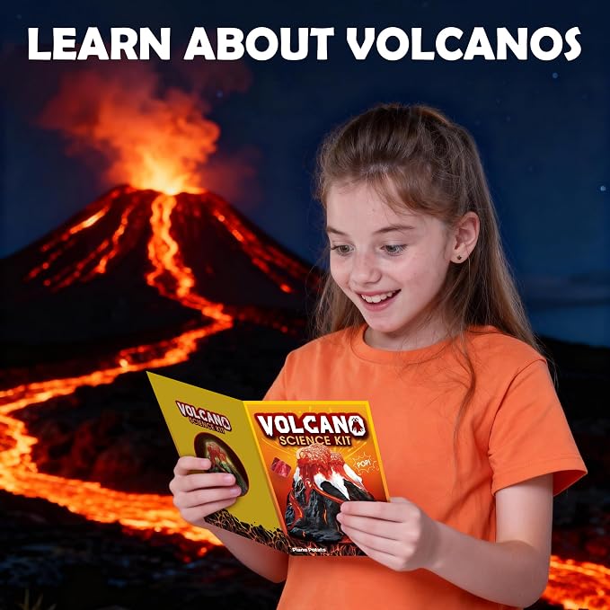Volcano Science Kit for Kids – Erupting Volcano Making Kit, STEM Project & Science Experiment Kit, Non-Toxic Materials