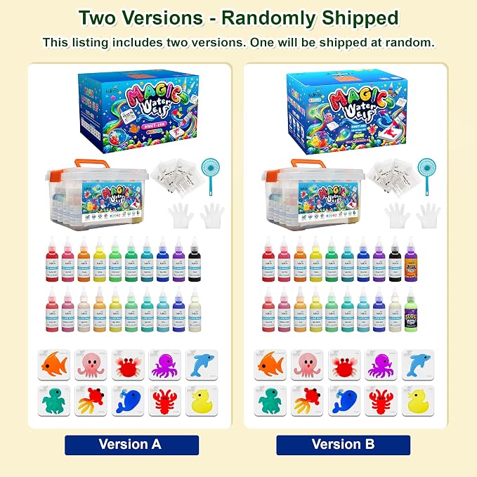 Kiditos Magic Water Elf Toy Kit – Squishies for Kids, 20 Gels & 10 Molds, Magic Gel Water Pets Sensory DIY Craft Kit, Party Favors & Summer Gifts for Kids Ages 3+