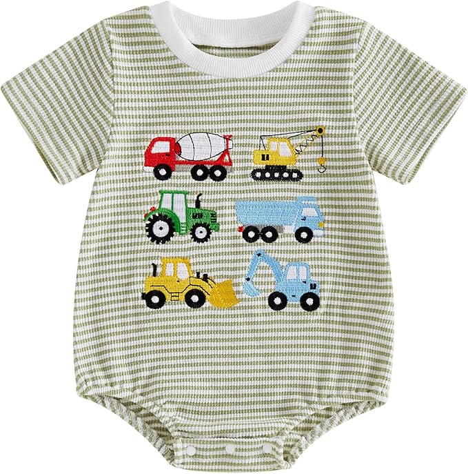 Kavousa Baby Boy Clothes Summer Baby Boy Bubble Romper Short Sleeve Jumpsuit One Piece Outfit Newborn Infant Clothing