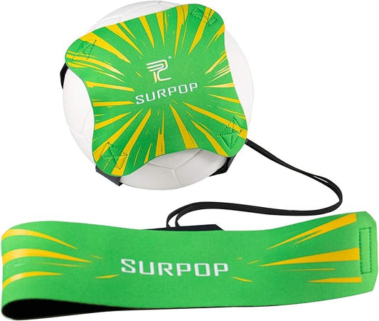 Surpop Soccer/Volleyball/Rugby Trainer, Football Kick Throw Solo Practice Training Aid Control Skills Adjustable Waist Belt for Kids Adults