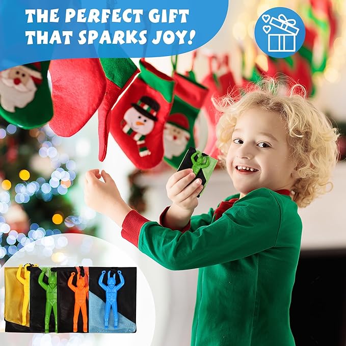 Parachute Toy for Kids, Outdoor Toys Flying Parachute Men, Inside & Outside Toys for or 3 4 5 6 7 8 9 10 11 12 Year Old, Christmas Stocking Stuffers for Kids Grandkids Ideal 2025 Unique Party Favors