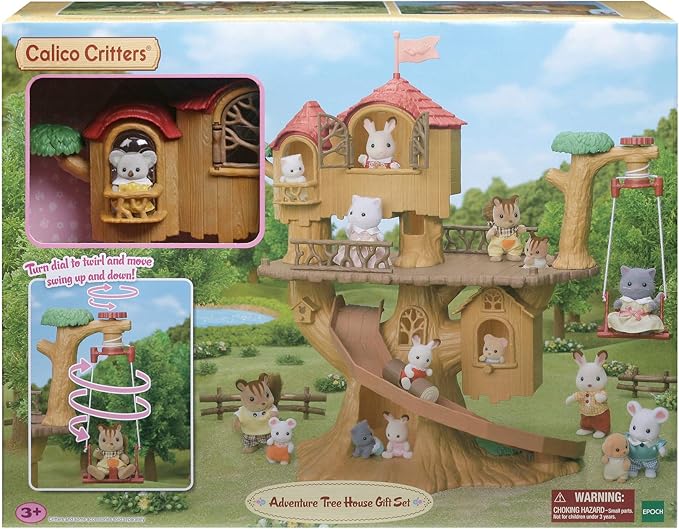 Calico Critters - Vacation Homes - Adventure Treehouse - 2025 Edition Dollhouse – Kids Pretend Play House, Miniature Home Playset, Expandable Design, Ages 3+