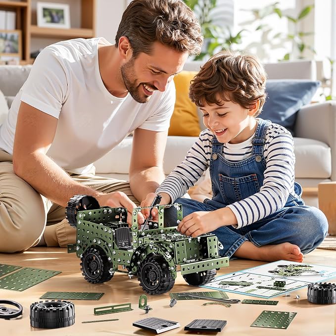 Metal Model Truck Kits - STEM Projects for Kids Ages 8-12, Assembly Educational Building Toys Model Car Toys for Kids Boys Girls 8 9 10 11 12 Years Old