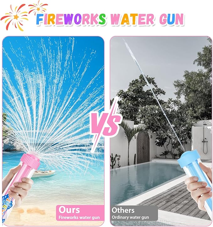 18Pack Creativity Fireworks Water Gun,Sprays Water in a Firework-Like Pattern, Squirt Gun for Kids/Adults, Bulk Samll Water Blaster Summer Pool, Backyard, Beach Water Game Outdoor Toys