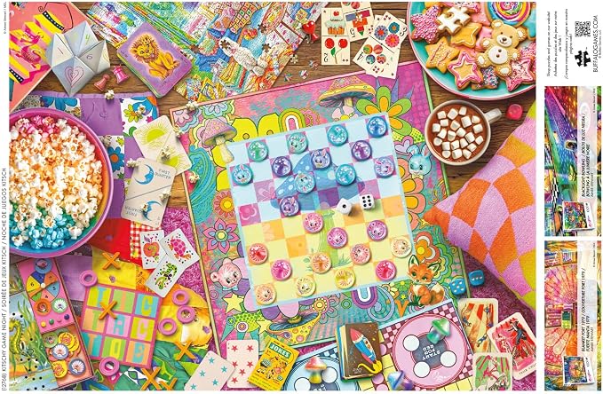 Buffalo Games Aimee Stewart - Kitschy Game Night - 1000 Piece Jigsaw Puzzle for Adults - 26.75 x 19.75 in, Multicolor, Age 14+ - Jigsaw Puzzles 1000 Pieces - Full Color Poster - Relaxing Activity