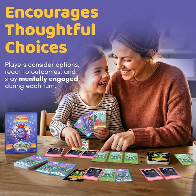 Matica Quest: The Fantasy Math Card Game for Kids Ages 7+, Educational Strategy Game on Place Value & Probability, Fun Family or Classroom Play, 2–6 Players