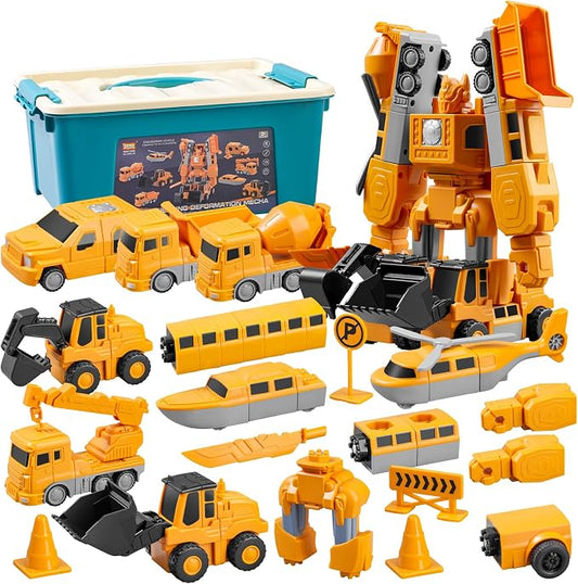 Magnetic Building Blocks STEM Transform Engineering Car Toys | Ages 3-8, Montessori Sensory Educational, Autism-Friendly, Creativity-Igniting