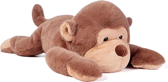 Large Weighted Monkey Stuffed Animal, 27" Big Soft Plush Toy,3.3lb Giant Cute Cuddly Gift for Babies, Boys, Girls,Girlfriend on Christmas, Valentine's Day