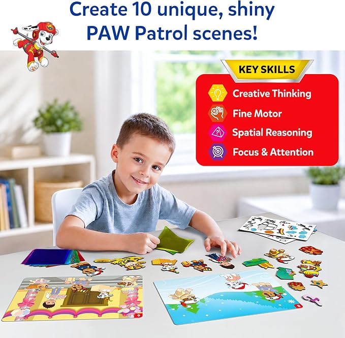 Skillmatics Foil Fun - PAW Patrol, Mess-Free Art & Craft Kits for Kids, DIY Creative Activity, Travel Toys, Gifts for Fans of Chase, Marshall, Skye, Girls, Boys, Ages 4, 5, 6, 7, 8 and Up