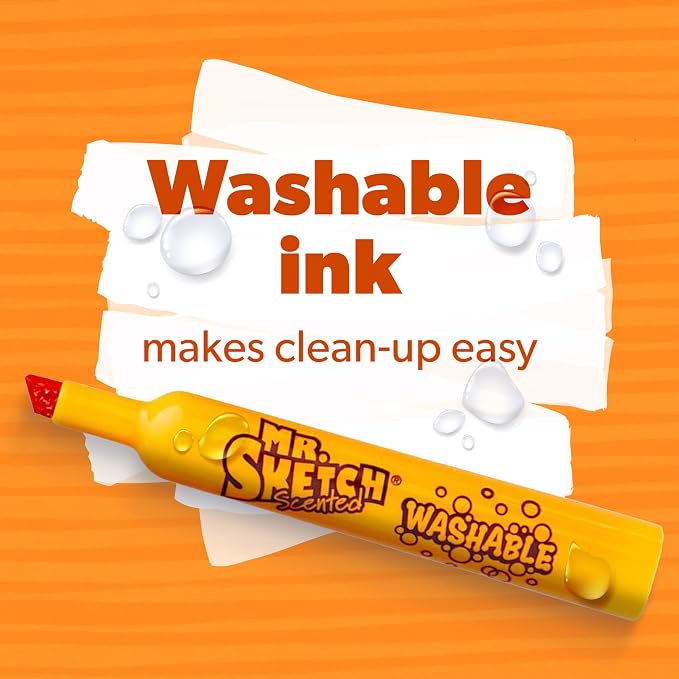 Mr. Sketch Scented Washable Markers, Chisel Tip Marker, Assorted Colors, Fun for Kids, Coloring, Spark Creativity, Arts & Crafts, 2 Count (Pack of 108)
