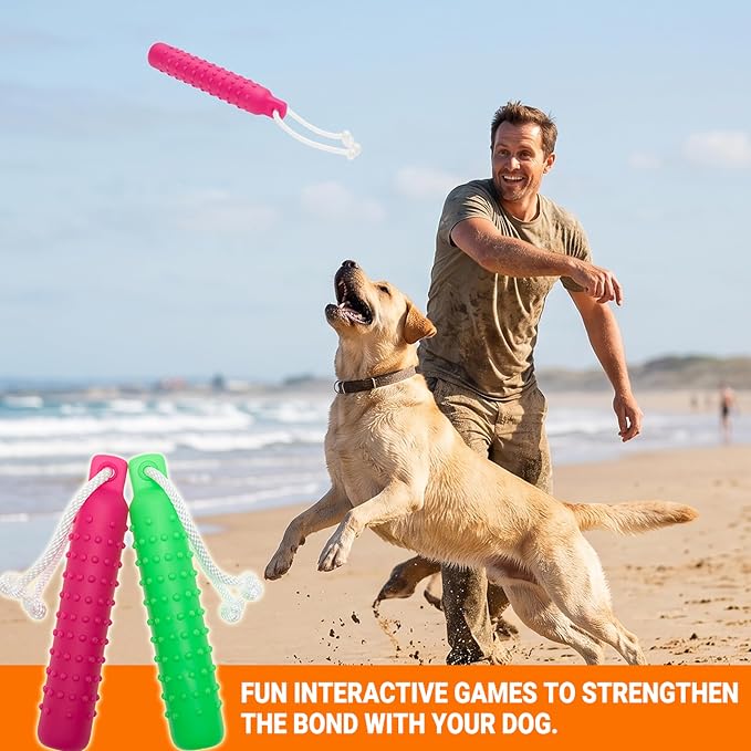 Dog Float Toy - Interactive Training Bumper & Fetching Retrieving Dog Water Toys Dummy Outdoor - Lightweight for Float on the Water Pool Fetch Pet Toys for Small, Medium, Large Dogs