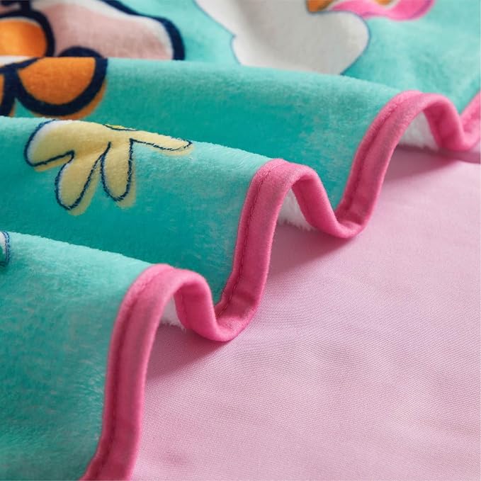Super Soft Plush Toddler Quilted Nap Mat with Built in Blanket and Pillow