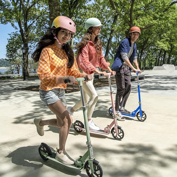 Jetson Jupiter Jumbo 2-Wheel Kick Scooter, Sturdy Wide Deck, Height Adjustable Handlebar, Rear Brake, Easy-Folding Mechanism, 8 inch wheels