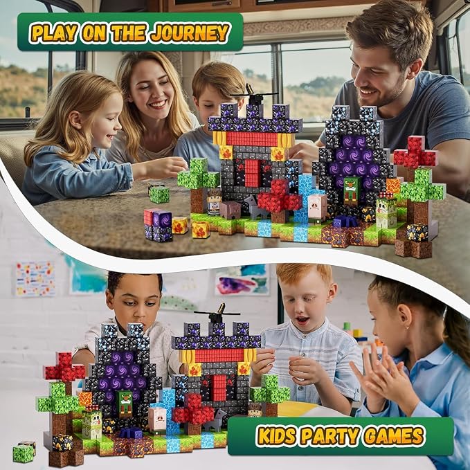 200PCS Magnetic Blocks, Magnetic Building Blocks, 0.78in Magnetic Building Cubes, STEM Game Stacking Toys for Kids, Birthday Gifts for Boys and Girls Age 3+ Years Old