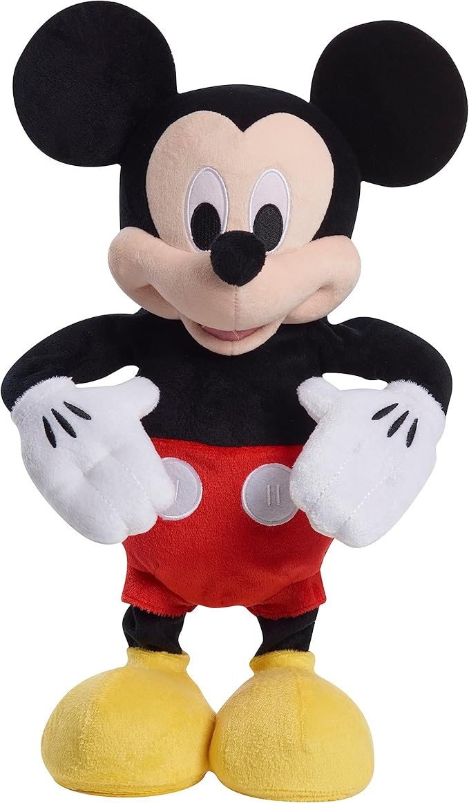 Disney Junior Mickey Mouse Hot Diggity Dance Mickey Feature Plush Stuffed Animal, Motion, Sounds, and Games, Kids Toys for Ages 3 Up by Just Play