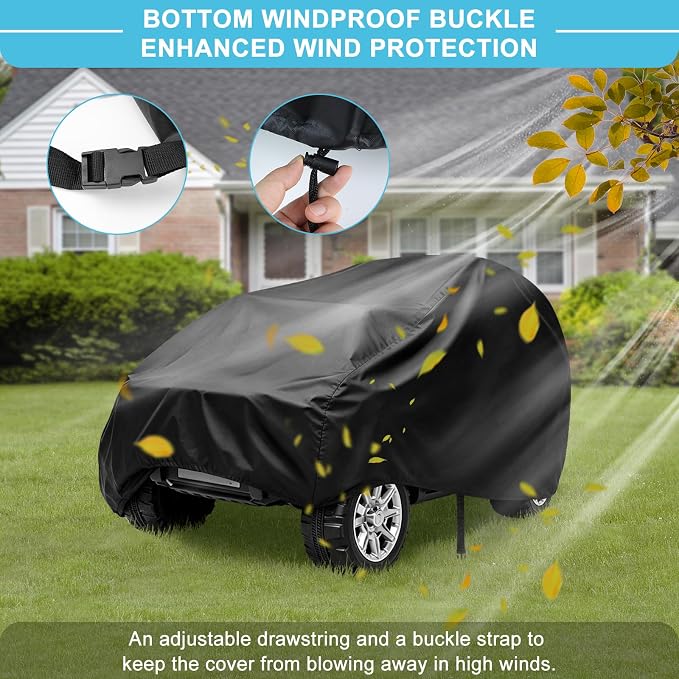 Kids Ride-On Toy Car Cover, Outdoor Wrapper Resistant Protection for Electric Battery Powered Children Wheels Toy Vehicles - Universal Fit, Water Resistant