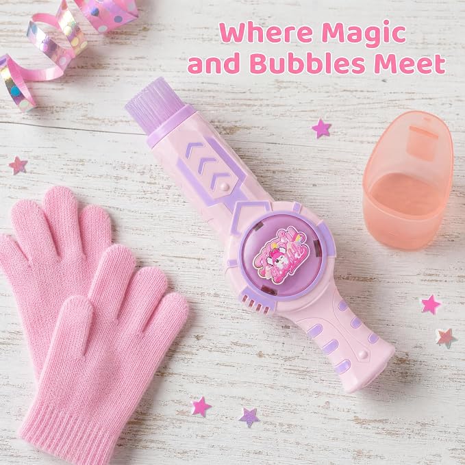 Racket Fog Bubble Machine, Rechargeable Electric Smoke Bubble Machine with 2 Rackets, Magic Bubble Maker with Colorful Lights & Music, Interactive Paddle Game for Kids, Outdoor Party, Beach, Summer