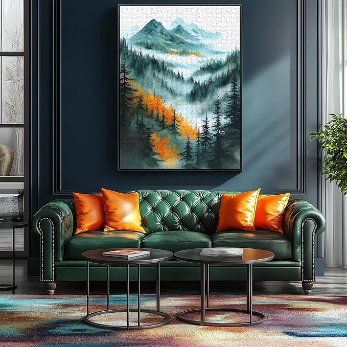 Puzzles for Adults 1000 Pieces Nature Jigsaw Puzzles Scenery Mountain Scene Difficult Challenging Landscape Puzzle for Gift Friend Family Activity Games Party Home Decor Wall Art (27.5"x19.7")