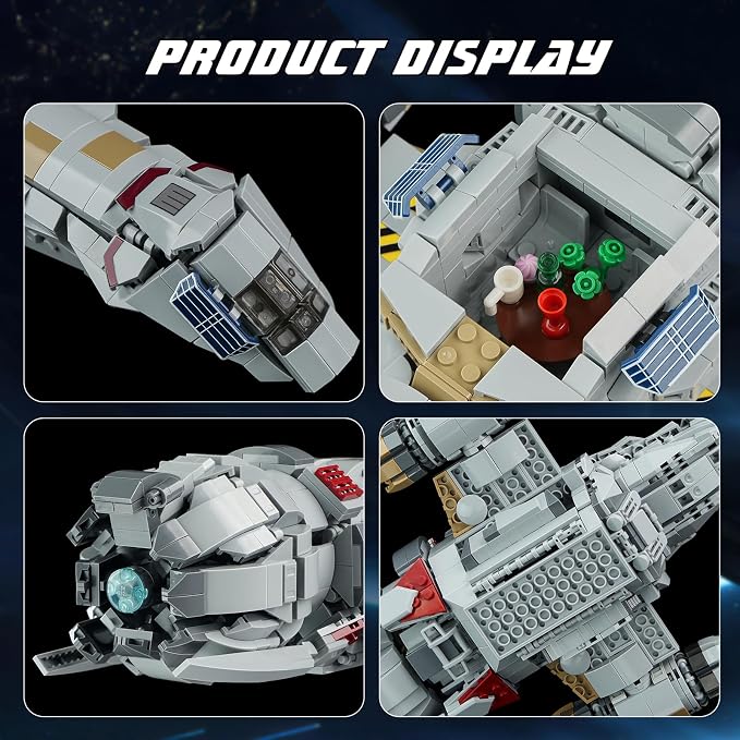 Firefly-Class Spaceship Building Set, Sci-Fi Space Wars Ship Model Toys, Compatible with Lego, Collectible Creative Building Blocks for Adults, Aged 18+ (1345 PCS)
