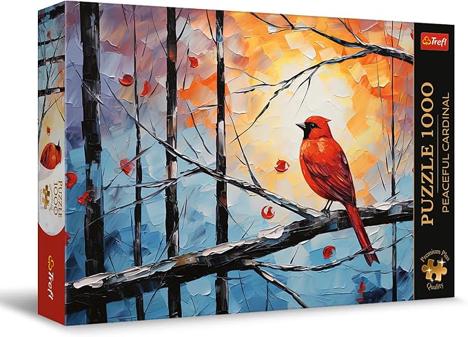 Trefl Premium Plus Quality - Peaceful Cardinal- 1000 Pieces, Perfect Piece Fit, for Adults and Kids 14+
