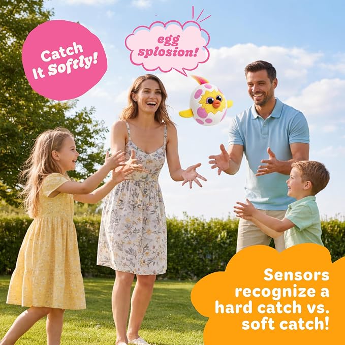 Move2Play, Egg Toss, Hilariously Wild Active Party Game for Kids | Indoor & Outdoor Toss Toy for Boys & Girls Ages 3-8+ | Fun Birthday, Family & Camping Game