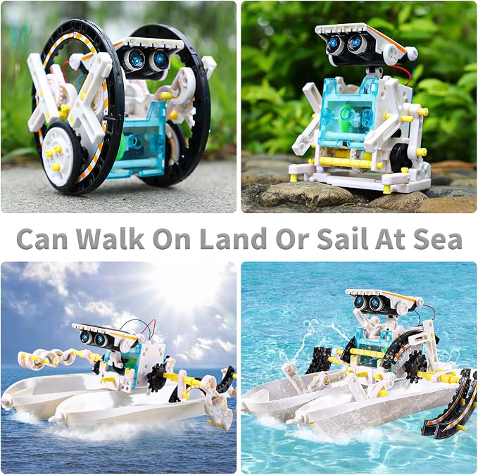 Lucky Doug Toys for Ages 8-13,12-in-1 STEM Solar Robot Kit Toys Gifts for Kids 8 9 10 11 12 13 Years Old, Educational Building Science Experiment Set Gifts for Kids Boys Girls