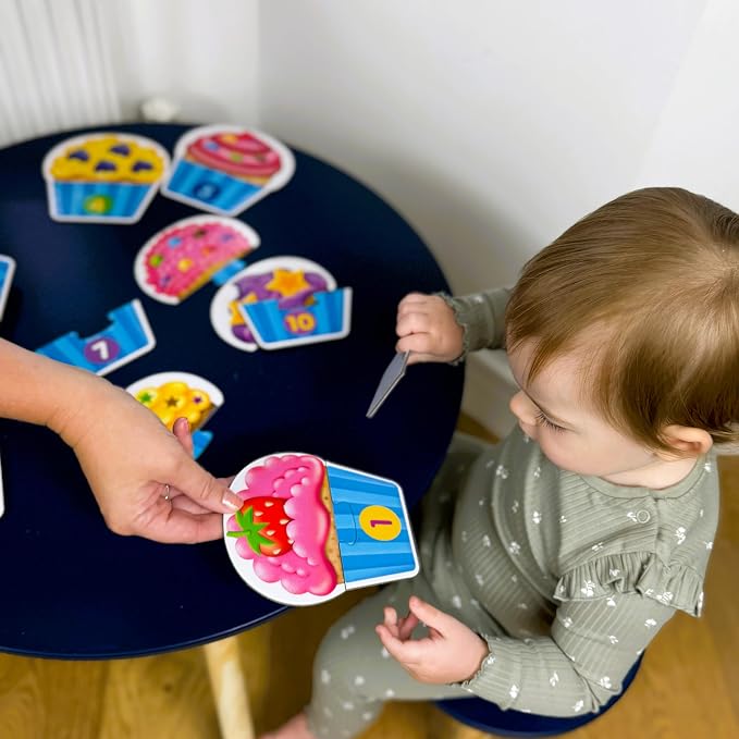The Learning Journey: My First Match It - Counting Cupcakes- 15 Piece Self-Correcting Matching Puzzles - First Learning Toys for Toddlers 2-5 - Award Winning Toys