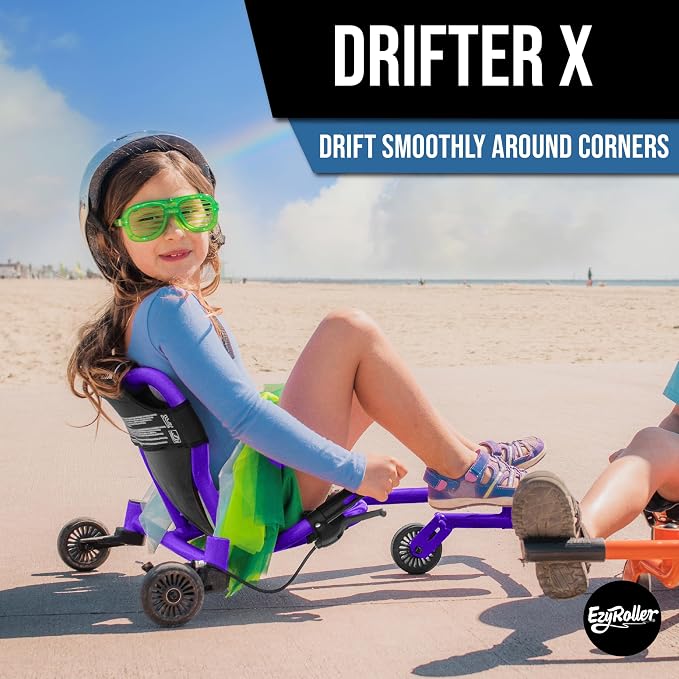 EzyRoller Drifter X Ride On Toy for Kids, Ages 4-12, Up to 154 lbs - Purple