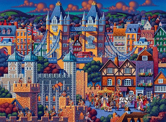 Buffalo Games – London Tower - Eric Dowdle - 1000 Piece Jigsaw Puzzle Colorful Puzzle for Adults – Precision-Cut Pieces, Beautiful Artwork, and Hours of Relaxing Fun