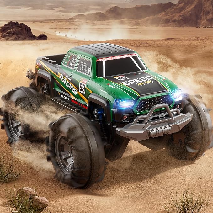 PEADUCK Remote Control Car for Kids Ages 6-12, All-Terrain RC Truck with Spray & Light, 360° Flips, 2.4GHz, Remote Control Monster Truck Off-Road RC Cars for Kids Boys Age 3 4 5 6 7 8 9 10 11 12