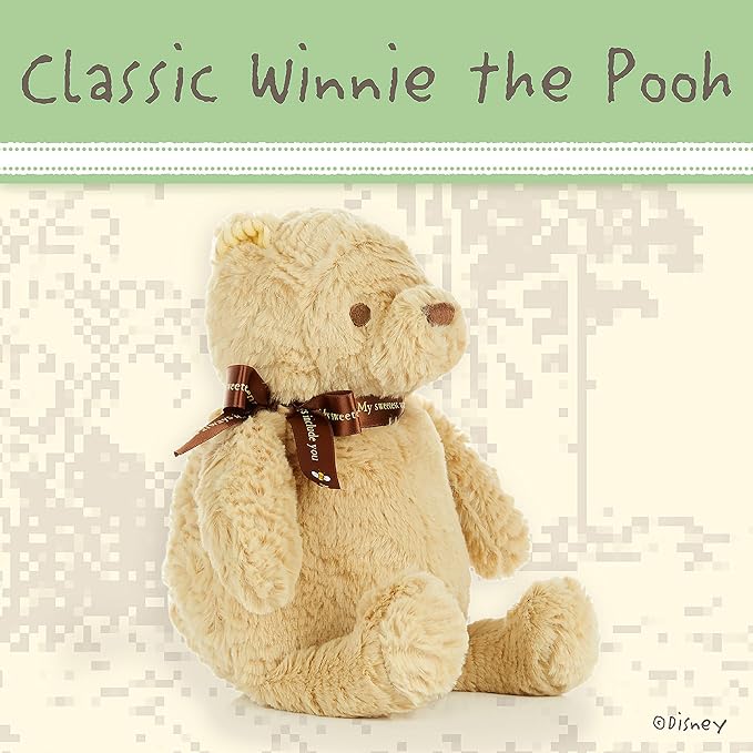 KIDS PREFERRED Baby Classic Winnie the Pooh and Friends Stuffed Animal original version 9 Inch, Pooh