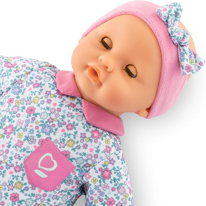 Corolle Bébé Calin Capucine Baby Doll - 12" Soft-Body with Sleeping Eyes That Open and Close, Vanilla-Scented - Mon Premier Poupon Collection Baby Dolls for 2 Year Old Girls