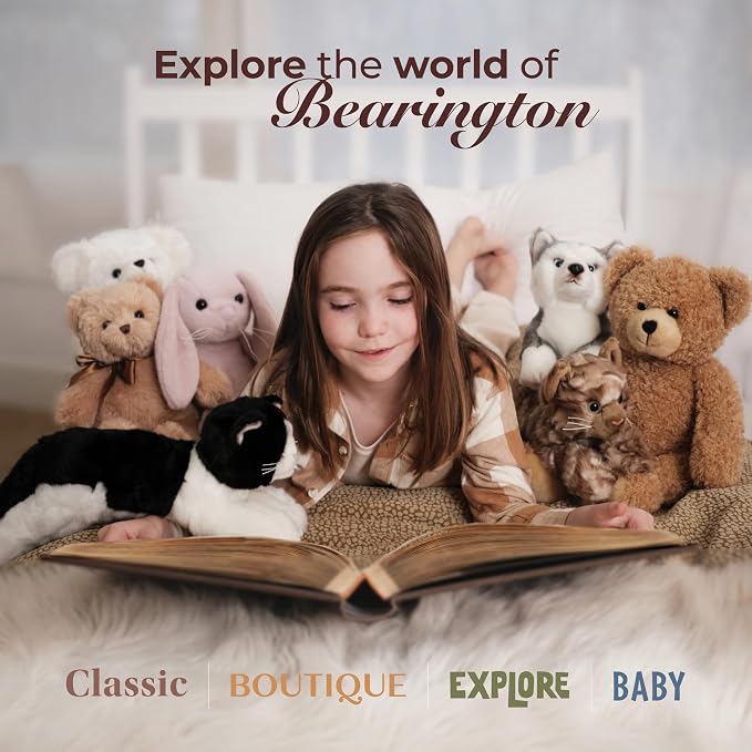 Bearington Chewie the Yorkie Stuffed Dog Plush Toy - 13" Soft Cuddly Yorkshire Terrier with Realistic Fur and Floppy Body - Adorable Yorkie Plush Gift for Kids, Girls, Women, and Dog Lovers
