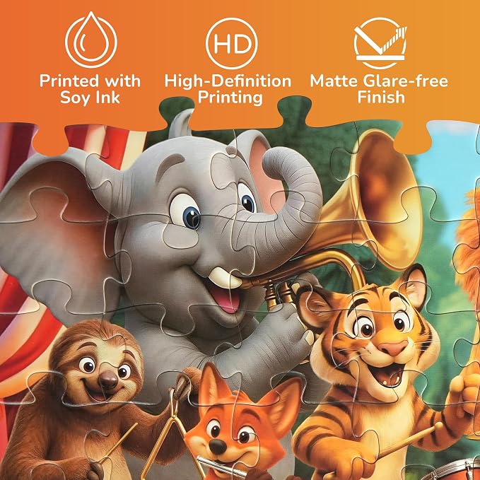BenBen Puzzles for Kids Ages 4-6, 4 Pack 100 Pieces Jigsaw Puzzles for Toddlers 3-5, (Unicorn Priness, Animals Portrait, Dessert, Forest Fest), Learning Educational Games for Kids 6-8, 15.75” x 11.75”